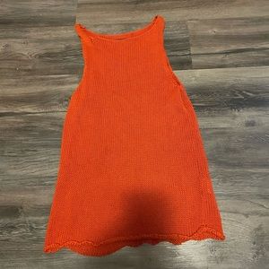 DKNY orange knit tank